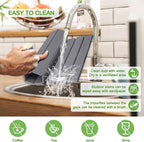 Foldable Stone Dish Drying Mat for Kitchen Counter,24"×16"Fast Dry Pad Absorbent Countertop Mat, Heat-resistant Mat,Diatomaceous Earth Mats,Gray