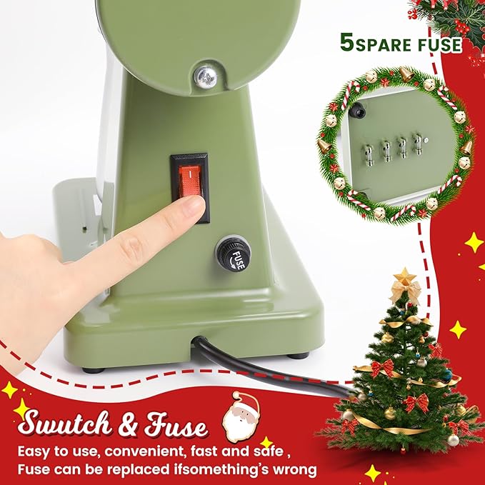 Electric Coffee Grinder Burr Espresso Coffee Bean Grinder Small Automatic Stainless Steel Coffee Mill With Brush, Pea Green