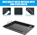 6787 Full-Size Griddle Inserts with Handles for Weber Spirit I & II 300 Series Grills Nonstick Flat Top Griddle for Weber Spirit E-310 E-320 S-310 S-320 Spirit II E-310 S-310 E-320 S-320 Series