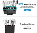 GSlife Small Dish Drying Rack - Dish Racks for RV Small Kitchen Counter, Space-Saving Dish Drainer with Drainboard, Utensil Holder, Dish Holder for Sink, 15" D x 10" L, Black