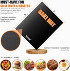 31pcs BBQ Grill Accessories Set for Men Dad, Heavy Duty Grilling Tools Gifts for Fathers Day, Stainless Steel BBQ Utensils Kit with Mats, Grill Brush in Carrying Bag Brown