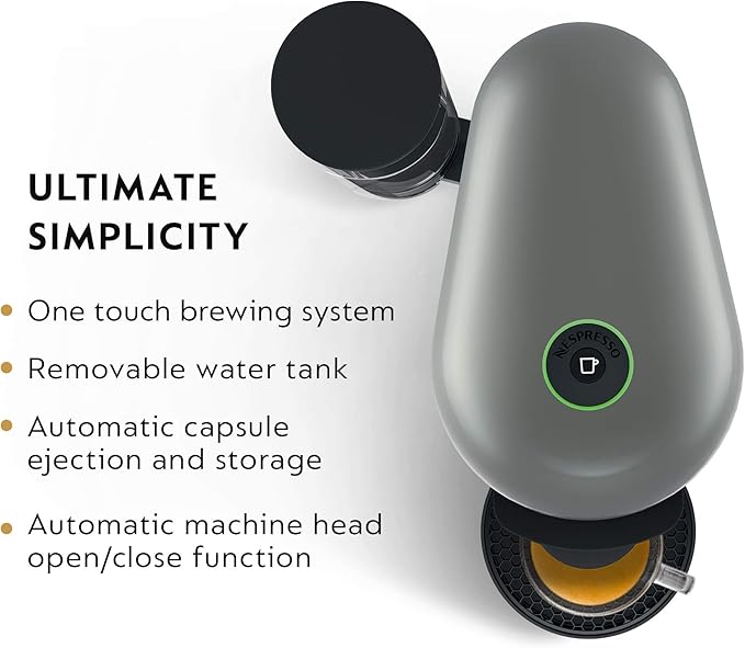 Breville Nespresso VertuoPlus Coffee and Espresso Machine by Breville,Grey