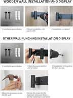 Coat Rack Wall Mounted with 3 Hooks,Heavy Duty Wall Hooks for Hanging Towel Coat Hat Bag, Metal Coat Hooks Hat Rack Coat Hanger Towel Hooks for Entryway Bathroom Kitchen (Black, 2 Packs)