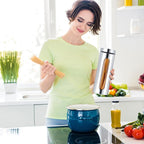 3 Pcs Stainless Steel Canister Set with Glass Windows Visible Storage Jars Silver Kitchen Canister Set for Pasta Flour Oat Sugar Container, Kitchen Tools, Housewarming Gifts(60 oz)