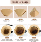 160 Count Cone Coffee Filters #4, Unbleached 04 Coffee Filters 8-12 Cup, Disposable Natural Paper Filters, No.4 Cone Filters For Ninja, Pour Over and Drip Coffee Maker