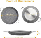 ACTIV CUISINE 15 Inch Paella Pan for 4-8 Servings – Ceramic Nonstick Coating, Easy to Clean – Compatible with Induction & Gas Burners – Lightweight Aluminum, Perfect for Indoor & Outdoor Cooking