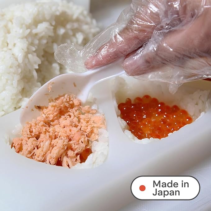 TIKUSAN Onigiri Mold Musubi Maker Japanese Rice Ball Press Onigiri Mold Tray BPA Free Made in Japan Kanto Style (Large 3 Molds)