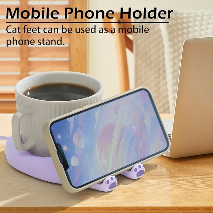 PUSEE Mug Warmer,Coffee Warmer for Desk Candle Warmer Auto Shut Off,Coffee Cup Warmer with 3 Temp Settings,Electric Beverage Warmer Plate for Coffee,Tea,Water Milk and Cocoa(Not Include Cup)