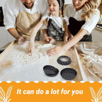 Beasea 4 Inch Mini Quiche Pan Set of 6, Non-Stick Tart Pan with Removable Bottom Round Mini Pie Pans for Oven Baking, Quiche Cheese Cakes