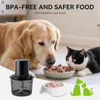 Meat Grinder Electric, 1.2L Stainless Steel Food Processor and Chopper with 4 Sharp Blades, 350W, 2 Speed Modes, for Meat, Baby Food, Vegetables, Fruits, Nuts,5 Cups, Black