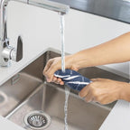 Urban Villa Dish Cloths Terry Cotton Pack of 6, Highly Absorbent Quick Drying Super Soft Premium Dish Towels for Kitchen with Hanging Loop Hand & Tea Towels - 12x12 Inch, (Blue & White, Checks)