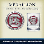 Heritage Pewter South Carolina Double Old Fashion | Double Rocks Glass 14 OZ for Liquor | Expertly Crafted Pewter Glass