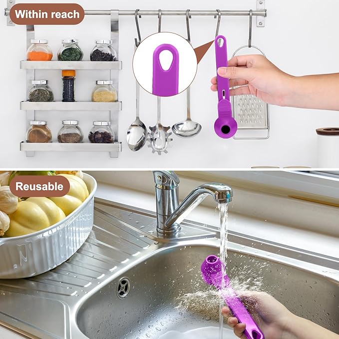 Palksky Coffee Scoop & Funnel for Reusable K Cup Refillable Coffee Pods,2 Tablespoon Coffee Measuring coffee Scooper,1PCS(Purple)