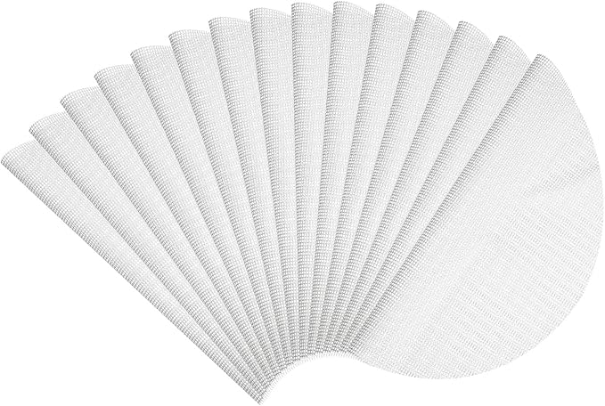uxcell 15pcs Silicone Steamer Liners, 11.8" Bamboo Steamer Liner Non-Stick Silicone Air Fryer Steamer Liners for Buns Dumplings Pastry Baking White