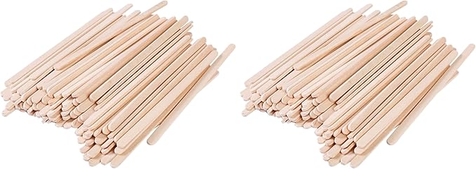 Gmark 5.5" Premium Wood Stirrer 2.3mm thick 100 pc - Wood Coffee Stir Sticks for Tea Beverage, Corn Dog Stick Craft Stick 100/Bag GM1115A (Pack of 2)
