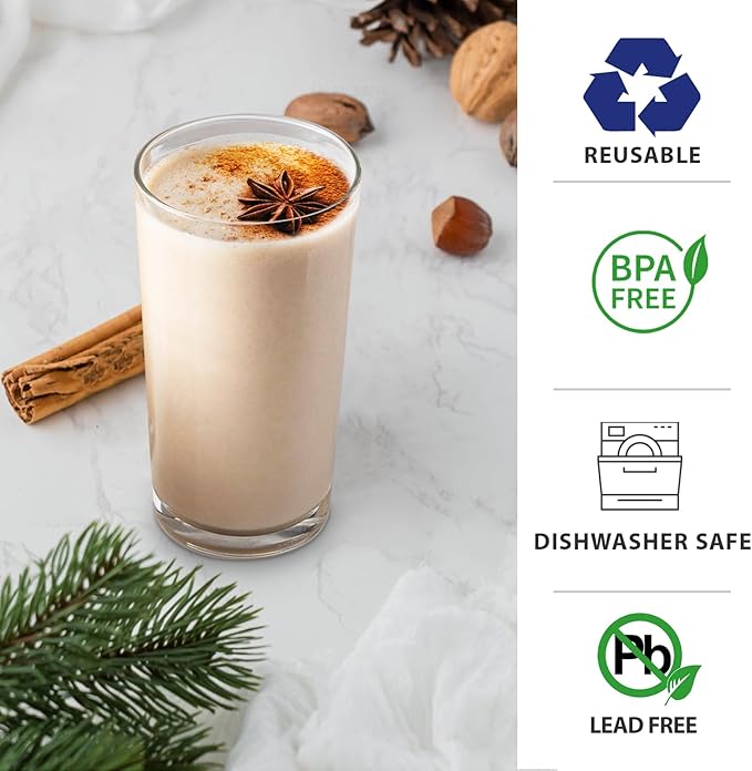 17 Oz Plastic Tumblers Set of 12, Clear Plastic Drinking Glasses, Plastic Cups Reusable, Highball Glasses Drinking Set for Kitchen Poolside Patio,Dishwasher-Safe, Shatterproof, BPA-Free