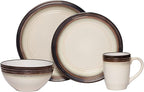 Gourmet Basics by Mikasa Bailey 16 Piece Dinnerware Set, Service for 4, Cream
