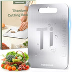 Titanium Cutting Board for Kitchen, Cutting Board Double Sided Food Grade, Chopping Boards with Handle, Dishwasher Safe, Cutting Boards For Meats, Fruits, Vegetables (14x10in)
