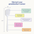 GIR: Get It Right Silicone Kitchen Spatula Turner - Non-Toxic Cooking Utensils for Nonstick Cookware, Cooking and Baking, Ultimate - 13IN - Studio Wihite