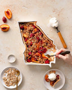 Georgia Shaped Baking Dish, Serving Platter or Decorative Tray Charming Porcelain Bakeware Oven Microwave and Dishwasher Safe