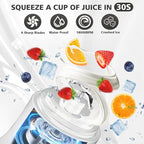 Portable Blender for Shakes and Smoothies- Personal Juicer 20 OZ Electric Protein Shaker Bottle with Insulated Sleeve, USB-C Rechargeable,Travel Lid-Small Blender Cup for Kitchen, Office, Gym,Travel