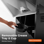 4-Burner Propane Gas Grill, 50,000 BTU Heavy Duty Outdoor BBQ Grill with Side Burner, Cast Iron Cooking Grates & Griddle for Backyard Barbecue