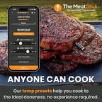 MeatStick Chef: Quad Sensors Smart Wireless Meat Thermometer-Meat Probe for Smoker, BBQ, Oven, Grill, Kitchen, Rotisserie, Air Fryer, Deep Frying-Limited Range