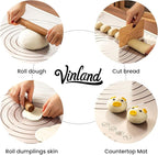 Silicone Baking Mat, Silicone Pastry Mat 19.69"×15.75" Extra Thick Non Stick Baking Mat Food Grade Silicone Dough Rolling Bake Mat with Edge Heightening - High Transparency