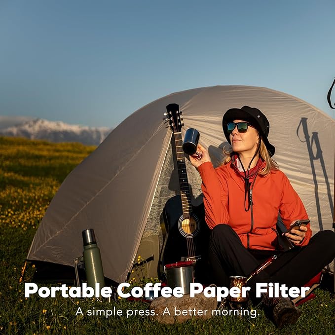 Round Disposable Coffee Filters Paper – Compatible with Classic The Perfect-Brew Pour Over – Round Replacement Coffee Filters, Unbleached, Compostable Paper Filters, 100 Count