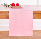 Solino Home Linen Table Runner 60 Inches - 100% Pure Linen Pink Lemonade Table Runner 14 x 60 Inch Ideal for Dresser and Coffee Tables - Summer, Halloween - Fete