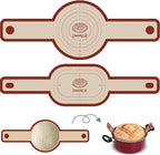 Silicone Bread Sling for Dutch Oven, Non-Stick & Easy to Clean Bread Baking Mat Set, 2 Pcs Reusable Bread Sling with Long Handle to Transfer Sourdough (Red, Oval and Round)