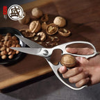 MITSUMOTO SAKARI Japanese Multipurpose Kitchen Shears, 8 inch Stainless Steel Heavy Duty Kitchen Scissors, Professional Multi-Purpose Poultry Shears for Meat, Chicken, Fish, Herbs-Sliver