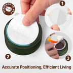 Nessus Reusable Vertuo Capsule Kit, [ALSeal EZ FIT] for Refillable Pods with 100 Pcs Aluminum Foil Seal Lids, Holder, Brush, for Refilling Vertuo Pods Reusable Vertuoline Pod(Green)