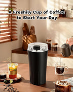 One Touch Coffee Grinder Electric 300W - Heavy-Duty Stainless Steel Blades Small Grinder for Spices & Coffee Beans for Home Use, With 50g Capacity, Ideal for Espresso & French Press