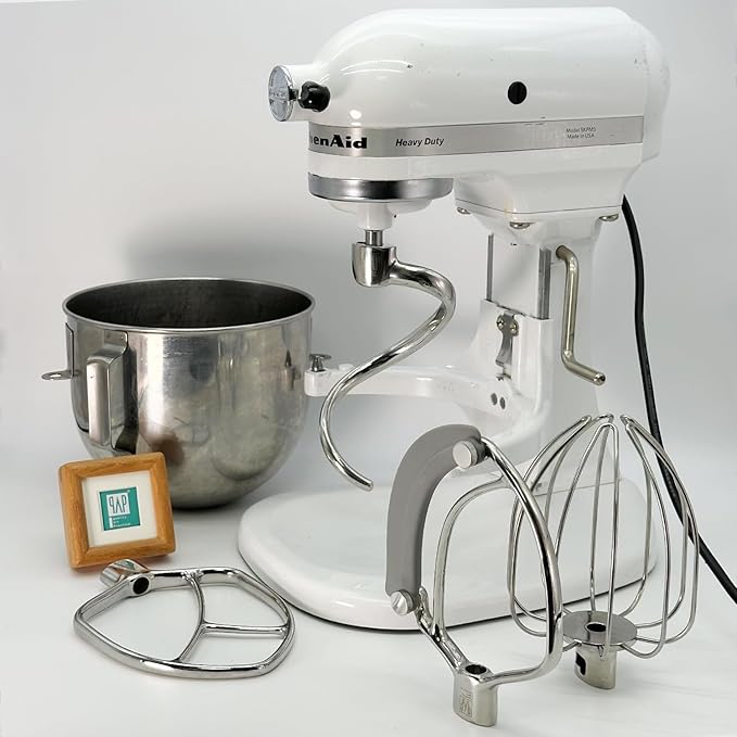 Durable Spiral Dough Hook - Compatible with KitchenAid Heavy Duty Series 5 Qt Bowl-Lift Stand Mixers（K4, K5, K5A, K5SS, KSM5, KDM5, KPM5, KP50, KSM50, KPM50, KSM450, KSM500, KPD162, KSMC50, PRO 500）
