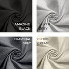 D'Moksha Homes Linen Silver Grey Table Runner 90 Inches Long - 100% Pure Linen 14 x 90 Inch Table Runner for Dining, Summer, Fall and Halloween - Machine Washable