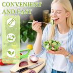 FANTEXY 3Pieces Onion Holder for Slicing, Stainless Steel Onion Cutter for Slicing, Potato Lemon Slicer Tomato Slicers Kitchen Comb for Vegetables, Fruit and Meat