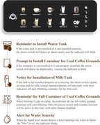 Fully Automatic Coffee Maker with Built-in 3-Level Grinder Expresso/Cappuccino/Latte/Americano Coffee Machines with Self-Cleaning Function 12 Cup Coffee Machine for Home/Office