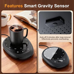 MEION Coffee Mug Warmer for Desk, Coffee Cup Warmer, 4 Temp Settings & 1-12H Timer, Coffee Warmer with Auto Shut Off Smart Gravity Sensor, Beverage & Candle Warmer Coffee Gifts Accessories(Black)