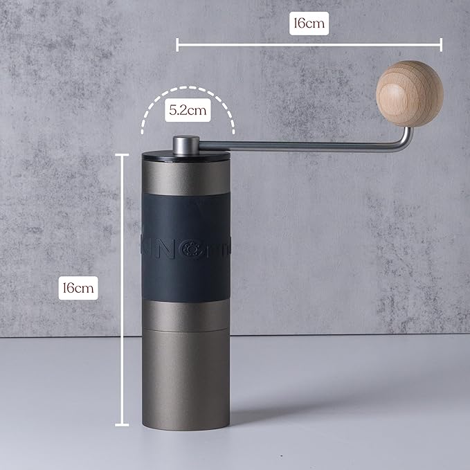 【Famous KOL Recommended】KINGrinder K1 Manual Hand Coffee Grinder with Straight Handle for French Press, Drip, Espresso with Assembly Consistency Stainless Steel Conical Burr Mill, 20-25g Capacity