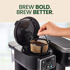 Reusable Mesh Coffee Filter Basket for Keurig K Duo Coffee Maker (Gen 2) and Keurig K-Duo Essentials, With 2 Refillable K Cups Pod by PureHQ - Gold Tone Carafe Replacement Filter - Value Pack