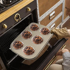 2 Packs Round Muffin Baking Pan, Premium Steel Muffin Pan for Baking, Nonstick Cupcake Tin Cheesecake Pans, Bakeware Muffin Top Pan (6 Cups, Golden)