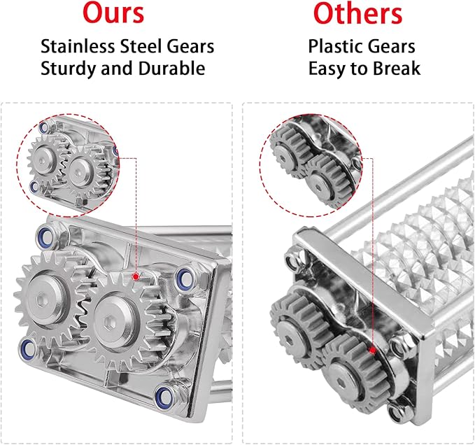 Meat Tenderizer for KitchenAid Stand Mixer-Updated Stainless Steel Gears Meat Tenderizer Attachment for All Models KitchenAid, Sturdy and Last (Black)