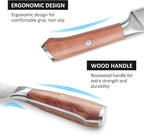 YOTSUBA Kitchen Knife Set with Block, High Carbon Stainless Steel Sharp Knife, with Gift Box (8 PCS Knife Set with block)