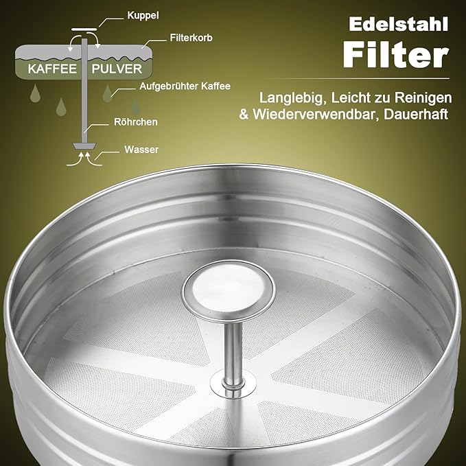 Coffee Percolator Large Coffee Maker 155 Cups Commercial Coffee Urn Electric Industrial Coffee Maker Hot Water Dispenser Tea Maker Machine for Catering, Church, Restaurant Dual Layer Stainless Steel