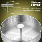 Coffee Percolator Large Coffee Maker 155 Cups Commercial Coffee Urn Electric Industrial Coffee Maker Hot Water Dispenser Tea Maker Machine for Catering, Church, Restaurant Dual Layer Stainless Steel