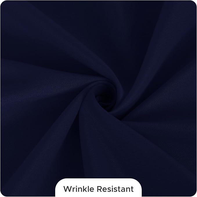 Fitable 8 Pack Table Cloth Rectangle Table: Stain and Wrinkle Resistant Tablecloth Rectangular, Washable Polyester Tablecloths for Wedding Party Dining Banquet Event Catering(Navy, 70x120 Inch)