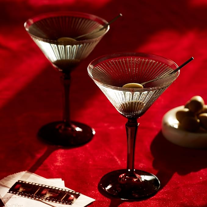 Rituals Martini Glasses Set Cocktail Glass Set Premium Glassware Set, for Bar Martini, Cosmopolitan, Gimlet, Gin, and Cocktails, Fancy Manhattan Glasses, Martini Glasses Set of 2-8oz