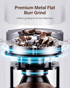 SHARDOR Burr Coffee Grinder, Electric Grinder with 32 Precision Grind Settings, 40-Second Adjustable Timer, and Chamber Cleaning Function for Home Brewing