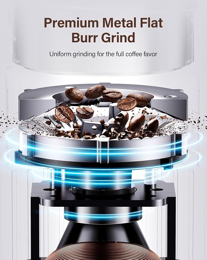 SHARDOR Burr Coffee Grinder 3.0, 32 Grind Settings for Espresso, Pour Over, Drip, and French Press, Adjustable Timer, Easy-Clean Chamber for Home Brewing
